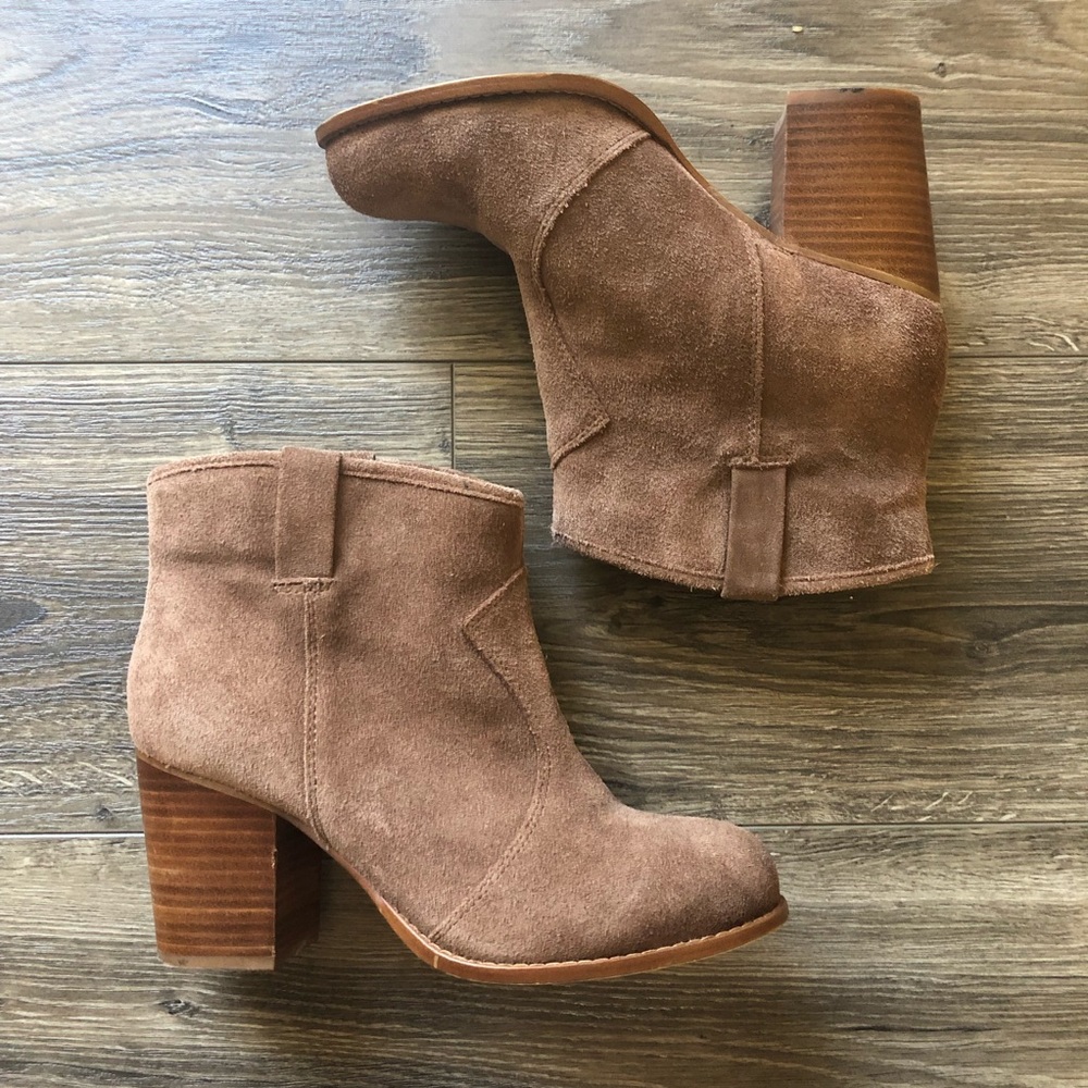 Splendid Brown Booties with Chunky Heels